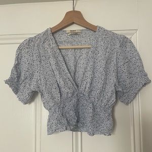 Blue floral Crop top